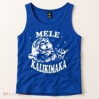 Hawaiian Christmas Santa Shaka Mele Kalikimaka Retro Hawaii Gift Tank Top thumb 2