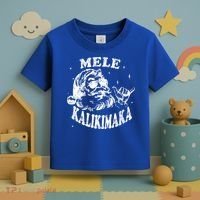 Hawaiian Christmas Santa Shaka Mele Kalikimaka Retro Hawaii Gift Toddler T-Shirt thumb 3