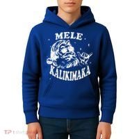 Hawaiian Christmas Santa Shaka Mele Kalikimaka Retro Hawaii Gift Kids Hoodie thumb 4