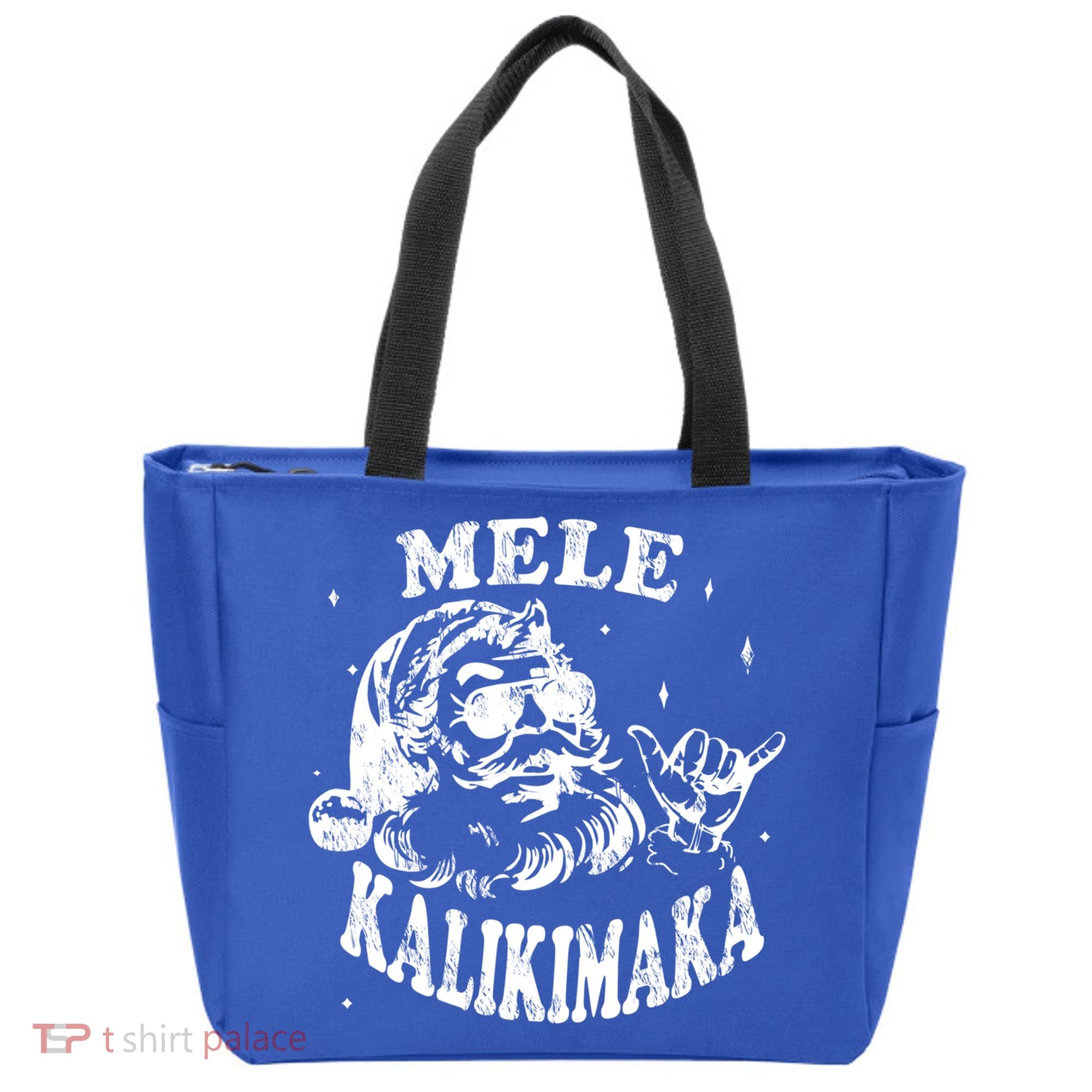 Hawaiian Christmas Santa Shaka Mele Kalikimaka Retro Hawaii Gift Tote Bag