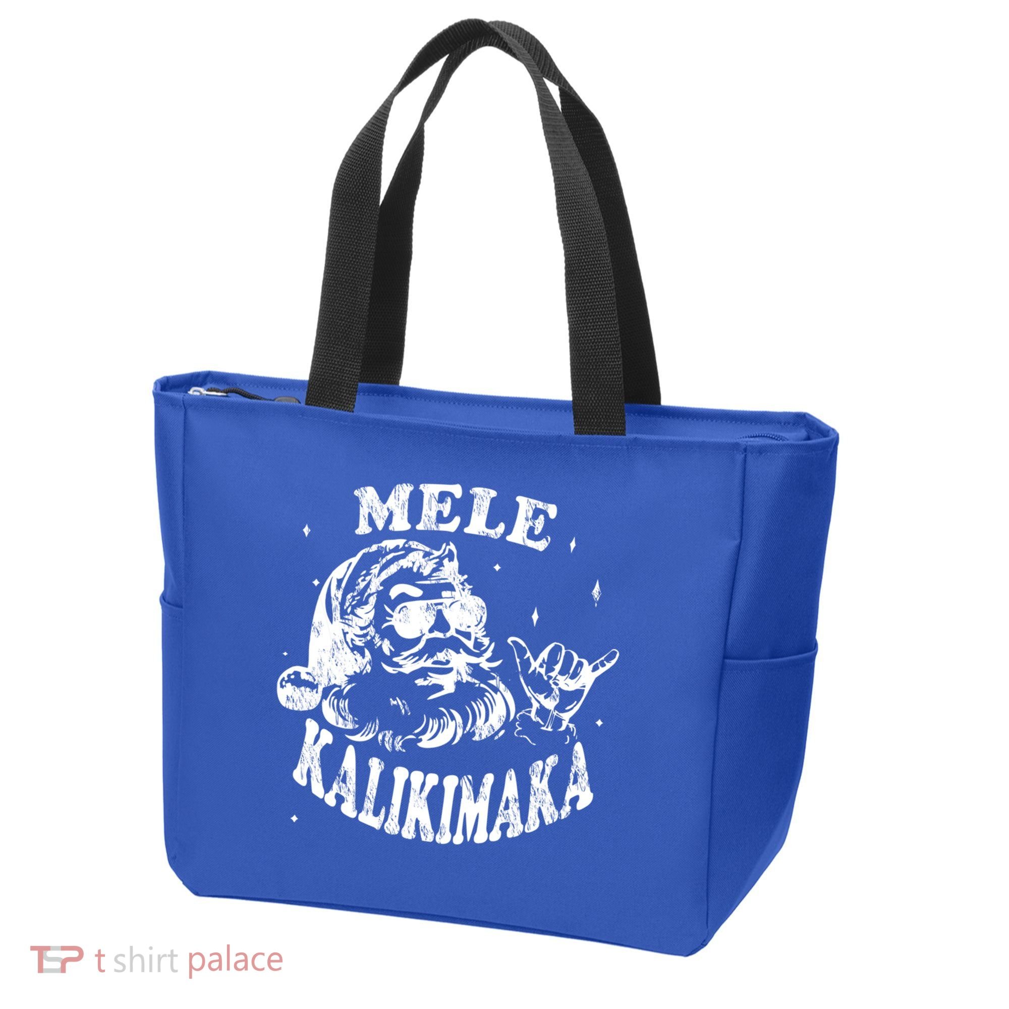 Hawaiian Christmas Santa Shaka Mele Kalikimaka Retro Hawaii Gift Tote Bag