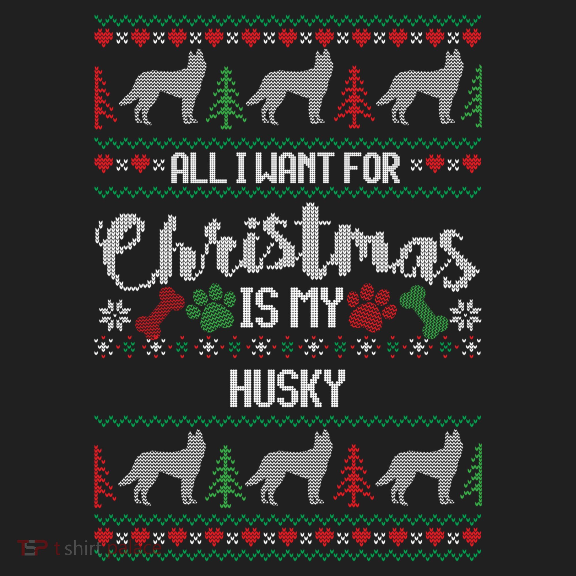 Husky Christmas Sweater Ugly Husky Sweater Gift Women's Sweatshirt