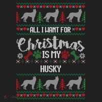 Husky Christmas Sweater Ugly Husky Sweater Gift Beanie thumb 2