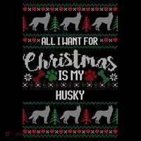 Husky Christmas Sweater Ugly Husky Sweater Gift Women's Hoodie thumb 2