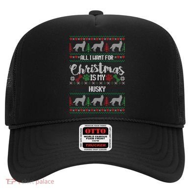 Husky Christmas Sweater Ugly Husky Sweater Gift Hat