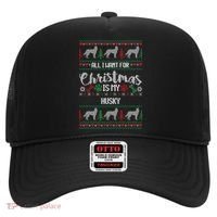 Husky Christmas Sweater Ugly Husky Sweater Gift Hat thumb 0