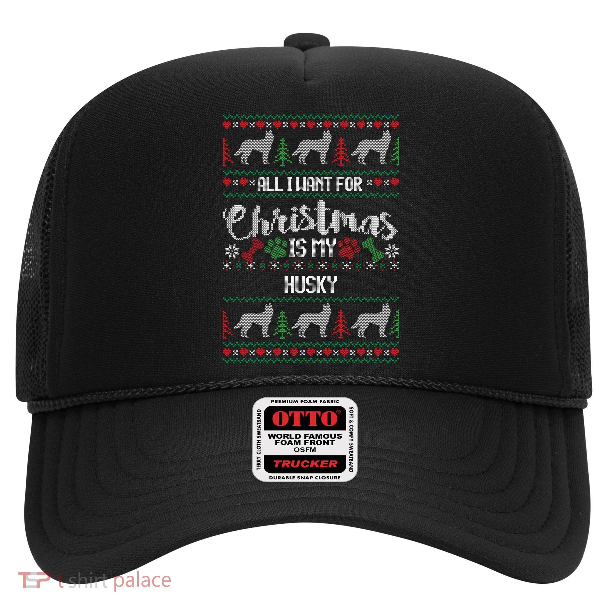 Husky Christmas Sweater Ugly Husky Sweater Gift Hat