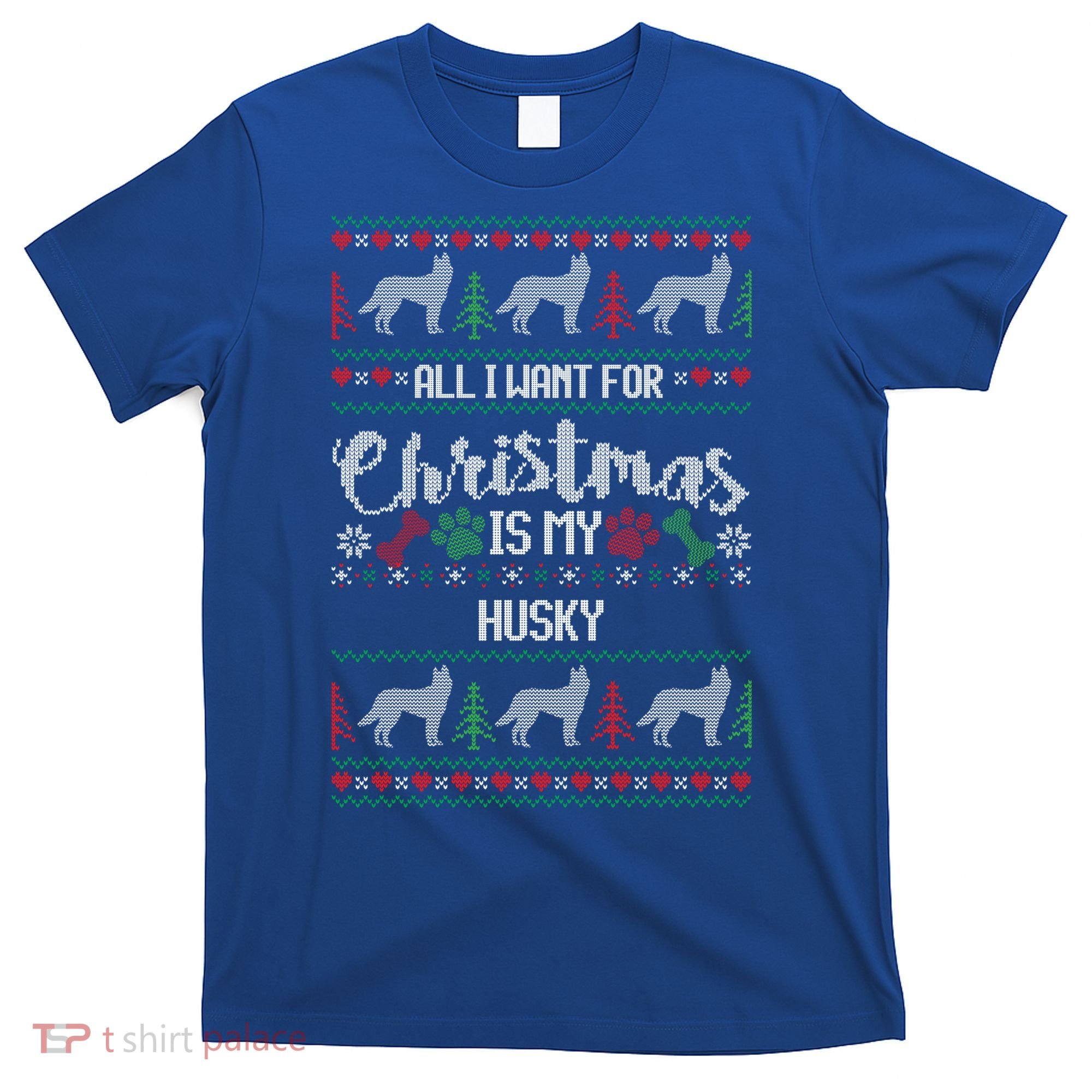 Husky Christmas Sweater Ugly Husky Sweater Gift T-Shirt