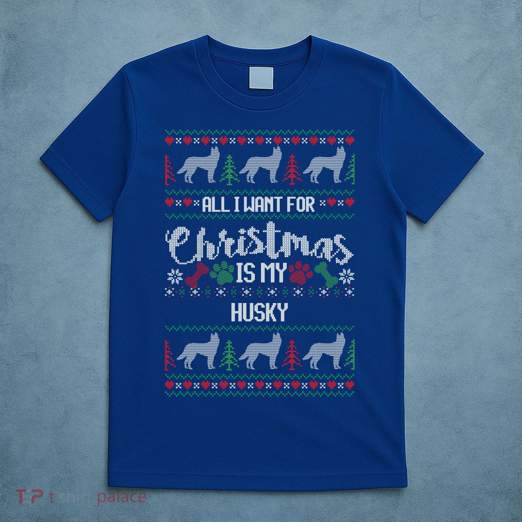 Husky Christmas Sweater Ugly Husky Sweater Gift T-Shirt