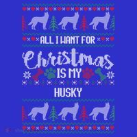 Husky Christmas Sweater Ugly Husky Sweater Gift Women's T-Shirt thumb 6