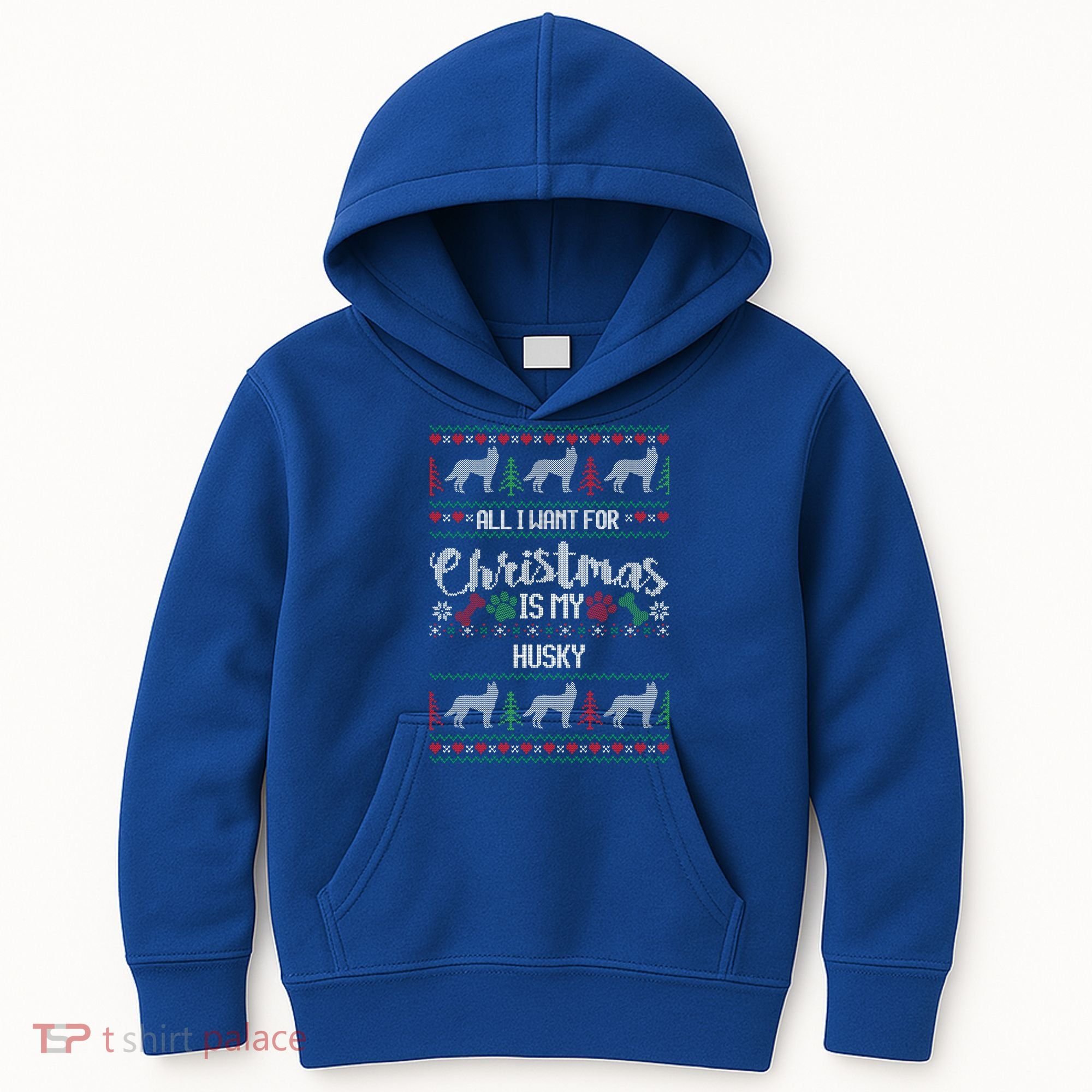 Husky Christmas Sweater Ugly Husky Sweater Gift Kids Hoodie
