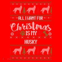 Husky Christmas Sweater Ugly Husky Sweater Gift Santa Hat thumb 1
