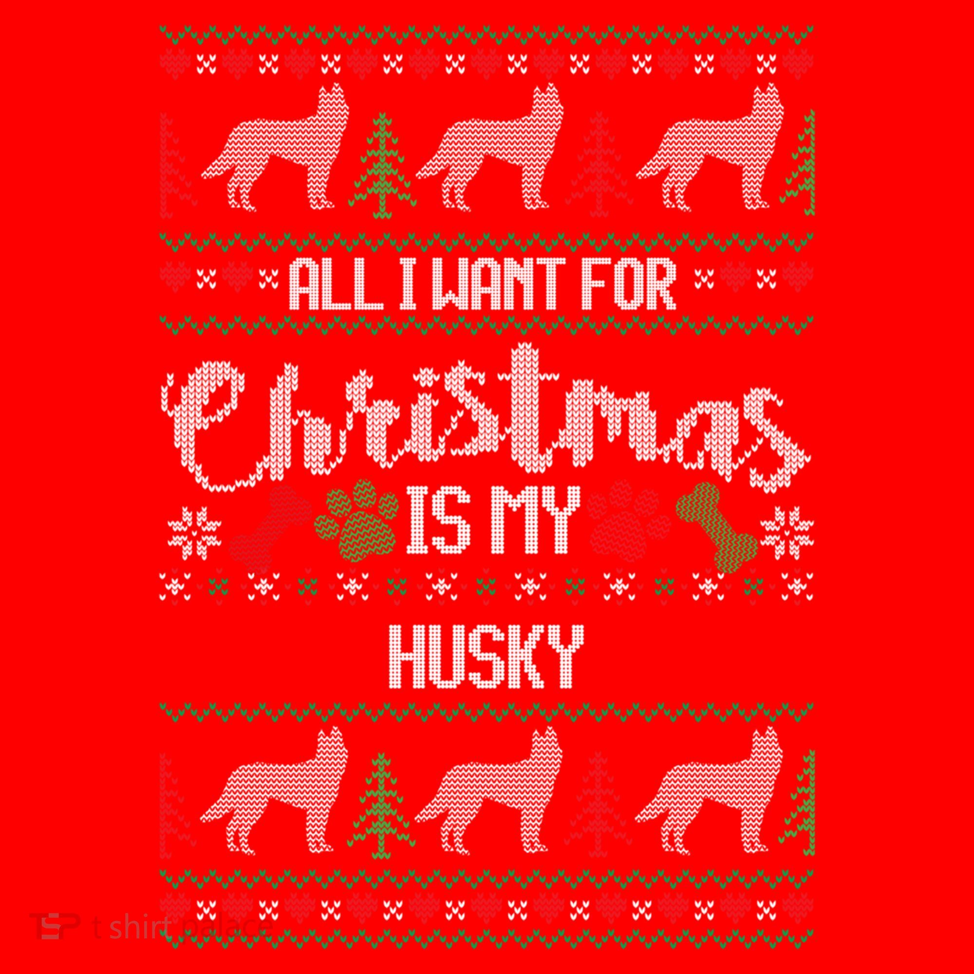 Husky Christmas Sweater Ugly Husky Sweater Gift Santa Hat