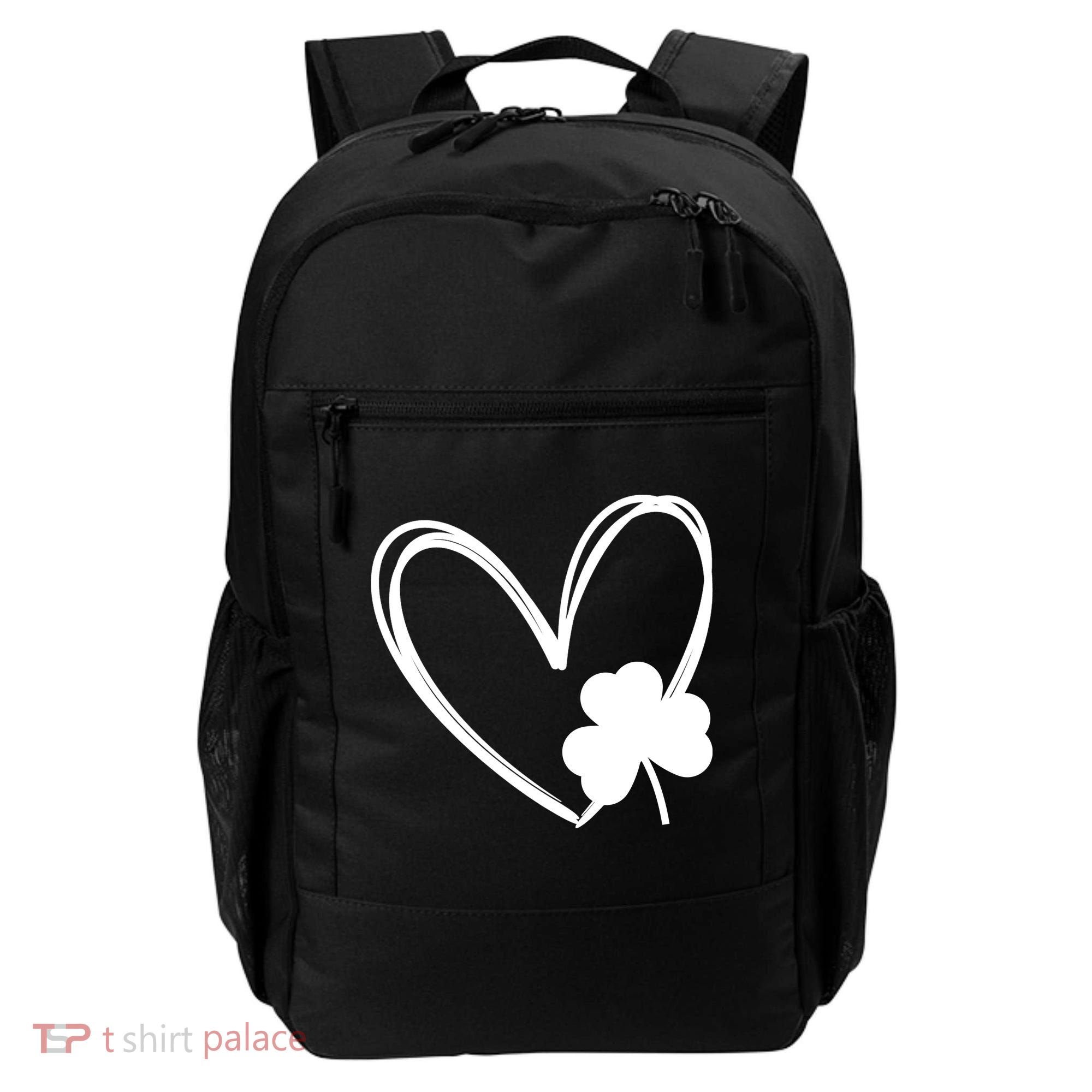 Heart Clover St Patrick's Day Backpack