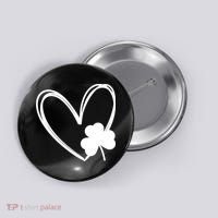 Heart Clover St Patrick's Day Button thumb 0