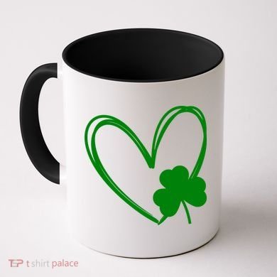 Heart Clover St Patrick's Day Coffee Mug