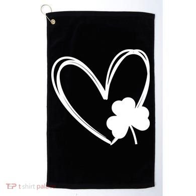 Heart Clover St Patrick's Day Golf Towel