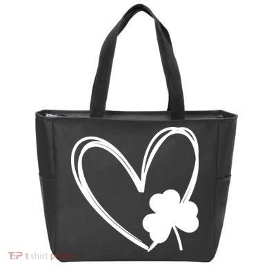 Heart Clover St Patrick's Day Tote Bag