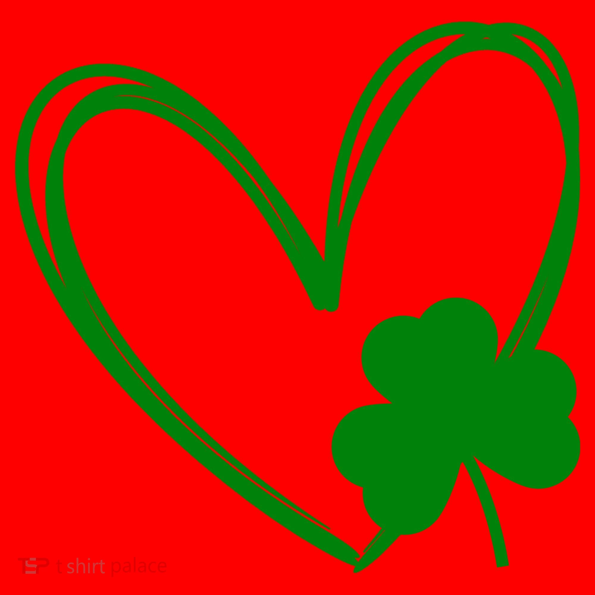 Heart Clover St Patrick's Day Santa Hat