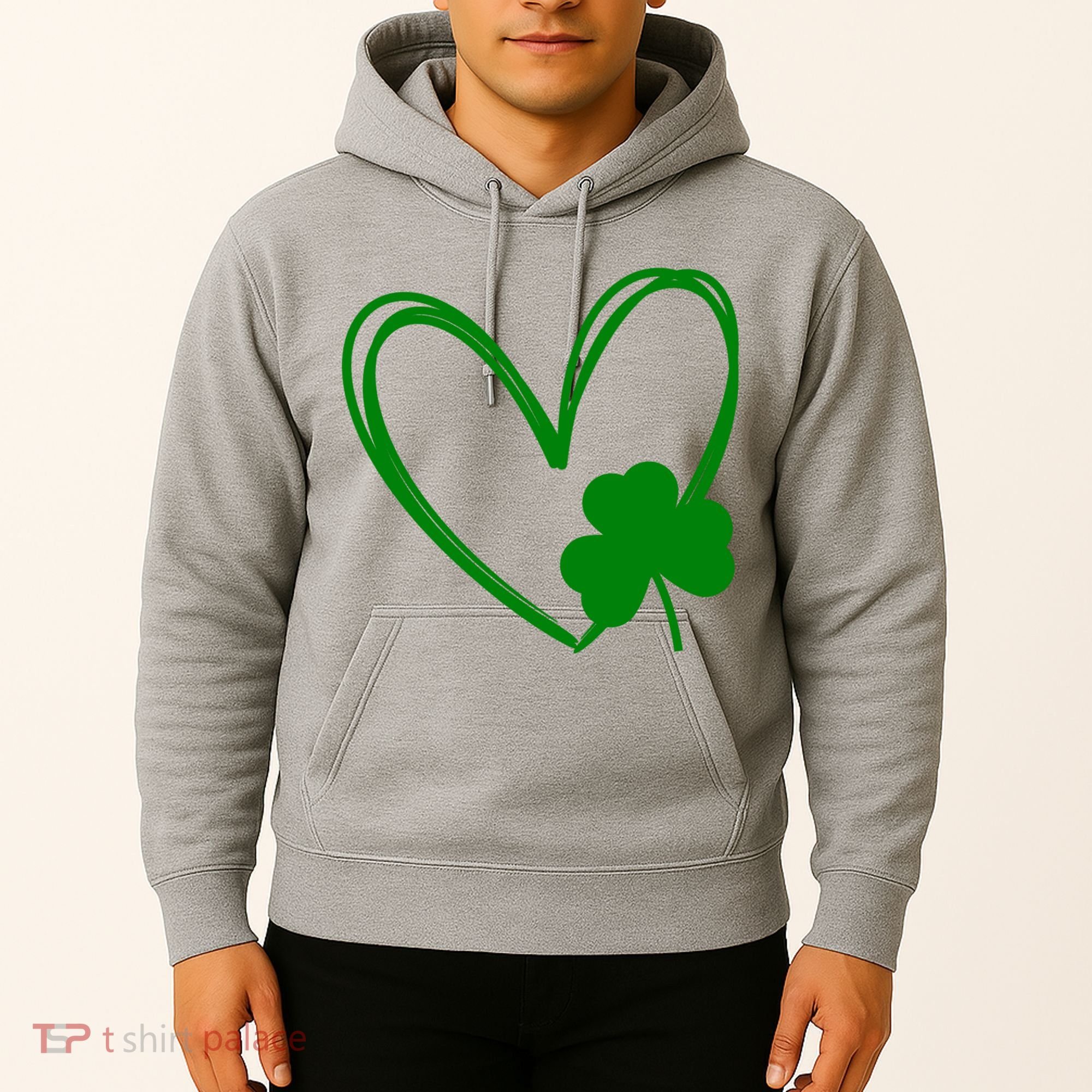 Heart Clover St Patrick's Day Hoodie