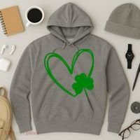 Heart Clover St Patrick's Day Hoodie thumb 3