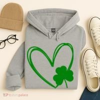 Heart Clover St Patrick's Day Hoodie thumb 4