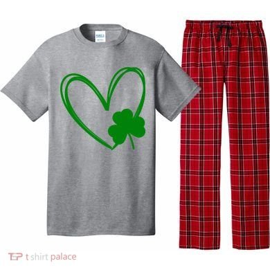 Heart Clover St Patrick's Day Pajama Set