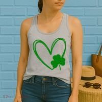 Heart Clover St Patrick's Day Women's Tank Top thumb 2