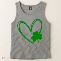 Heart Clover St Patrick's Day Tank Top thumb 2