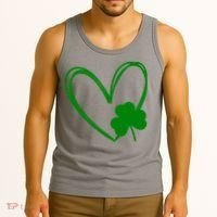 Heart Clover St Patrick's Day Tank Top thumb 3