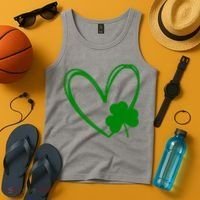 Heart Clover St Patrick's Day Tank Top thumb 4