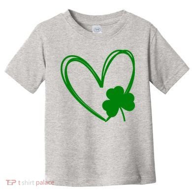 Heart Clover St Patrick's Day Toddler T-Shirt