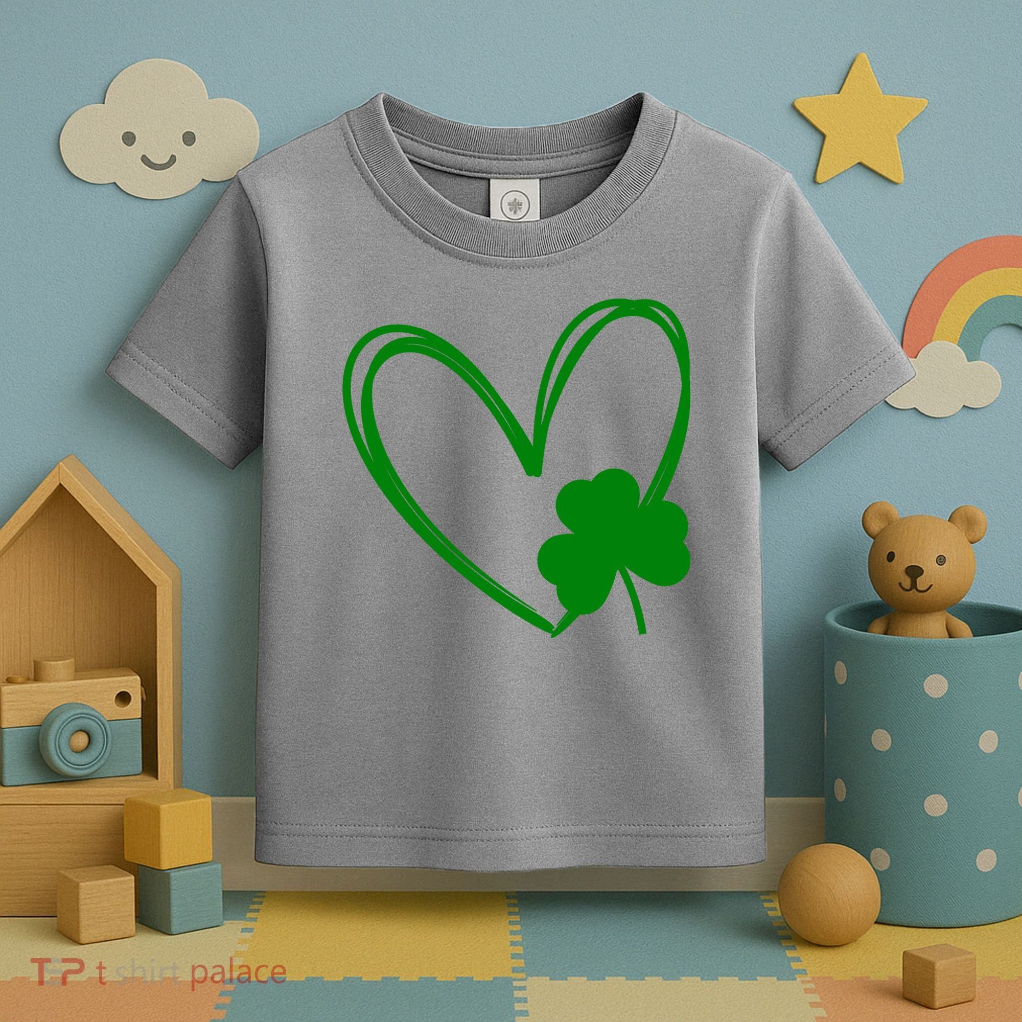 Heart Clover St Patrick's Day Toddler T-Shirt
