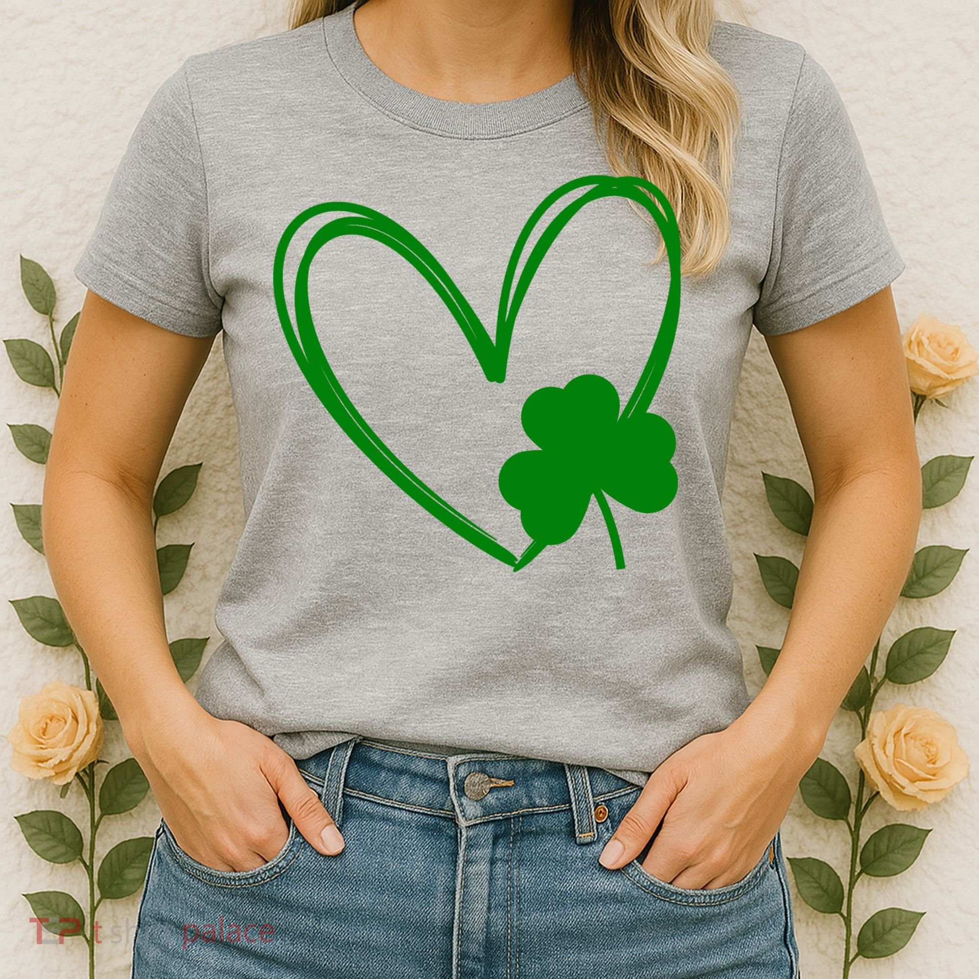 Heart Clover St Patrick's Day Women's T-Shirt