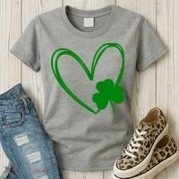 Heart Clover St Patrick's Day Women's T-Shirt thumb 3