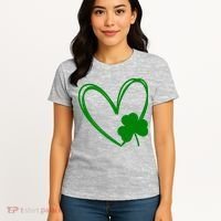 Heart Clover St Patrick's Day Women's T-Shirt thumb 4