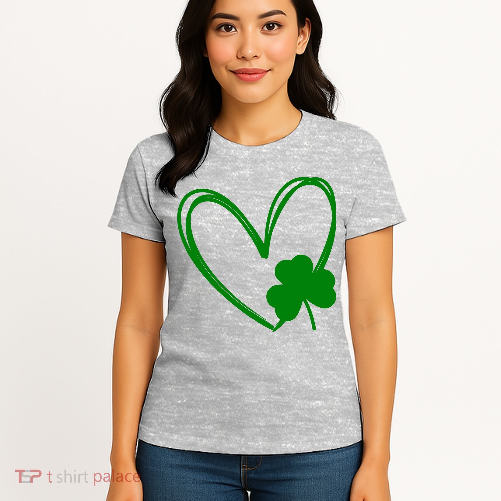 Heart Clover St Patrick's Day Women's T-Shirt