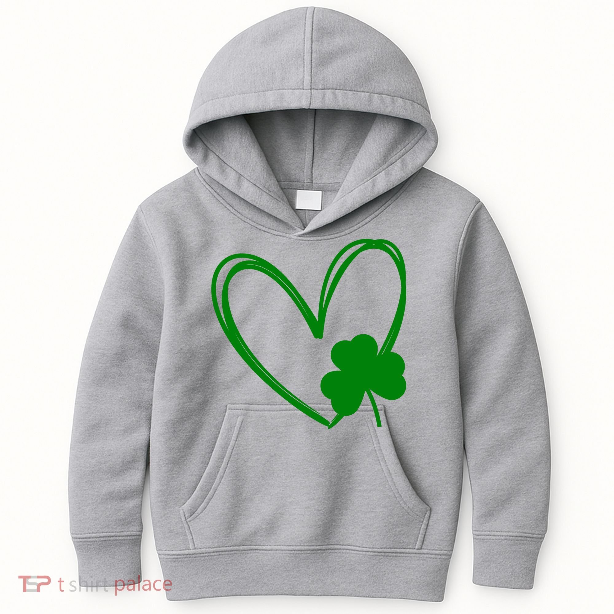 Heart Clover St Patrick's Day Kids Hoodie