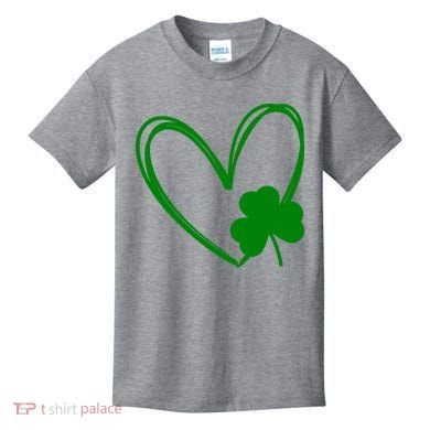 Heart Clover St Patrick's Day Kids T-Shirt