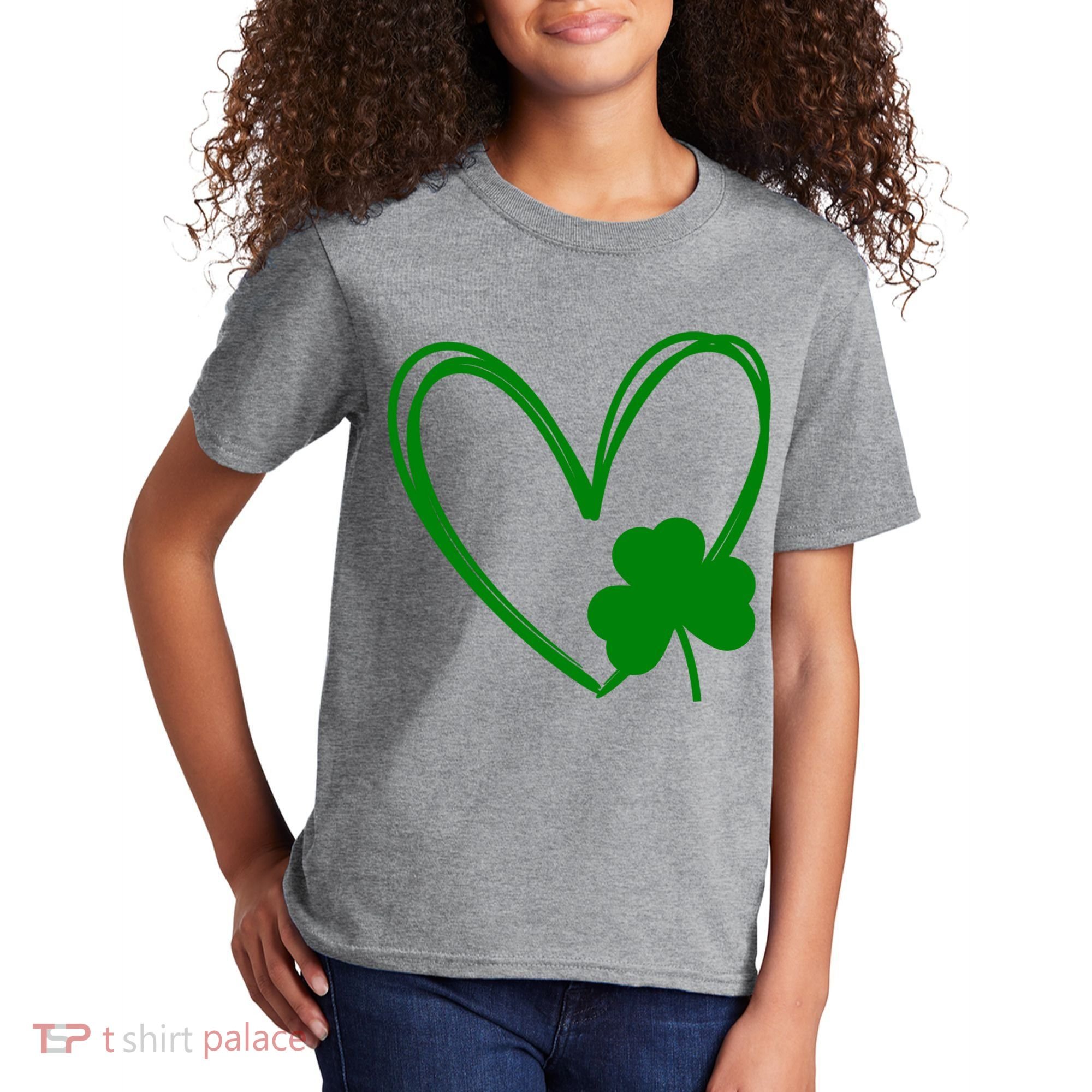 Heart Clover St Patrick's Day Kids T-Shirt