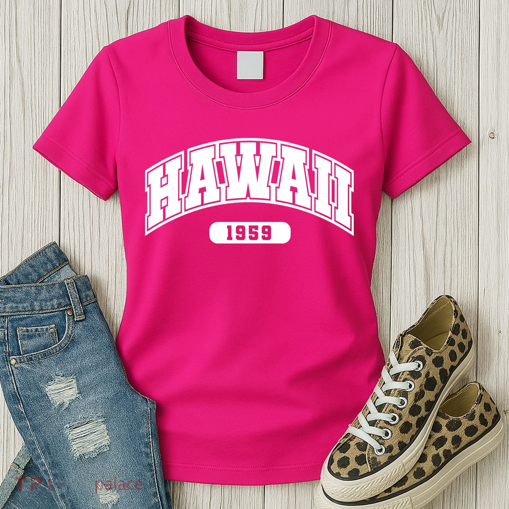 Hawaii Collegiate Style 1959 Women's T-Shirt