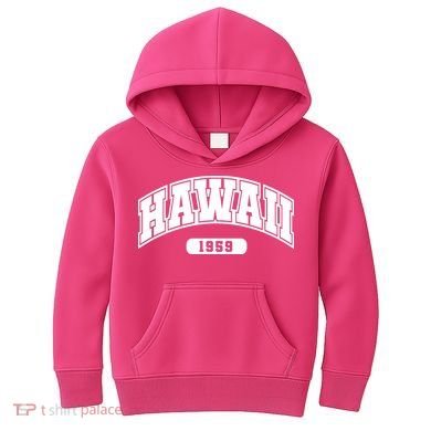 Hawaii Collegiate Style 1959 Kids Hoodie