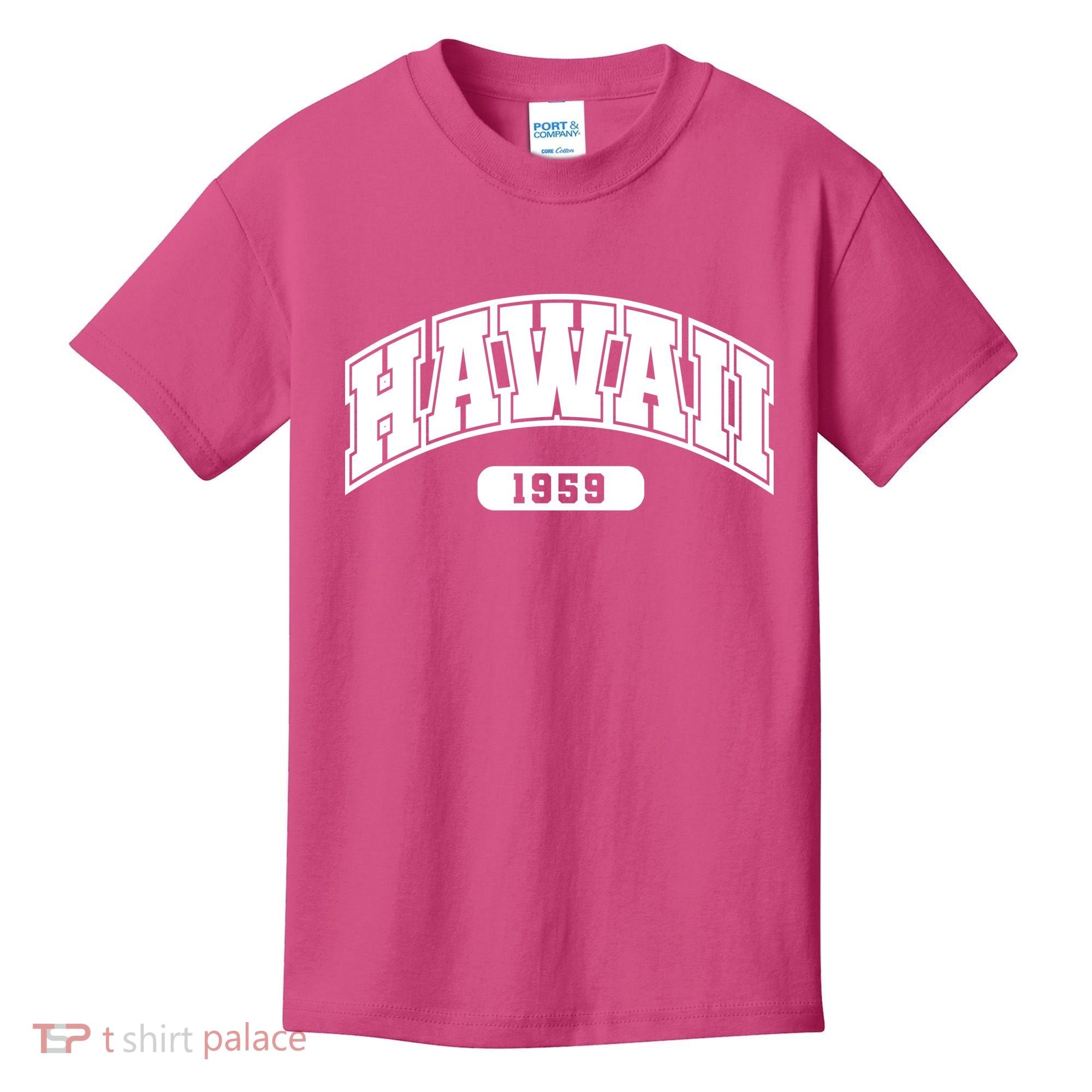 Hawaii Collegiate Style 1959 Kids T-Shirt