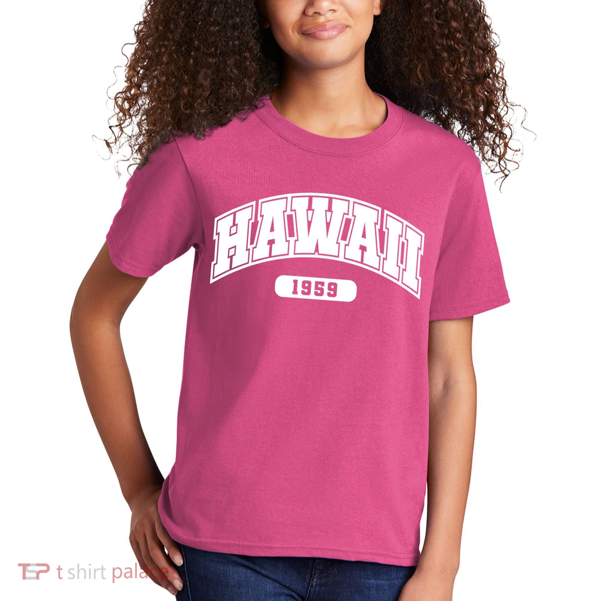 Hawaii Collegiate Style 1959 Kids T-Shirt