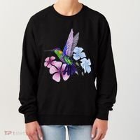 Hummingbird Colibri Snowcap Bird Flowers Tropical Summer Women's Sweatshirt thumb 0