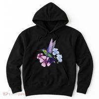 Hummingbird Colibri Snowcap Bird Flowers Tropical Summer Hoodie thumb 0