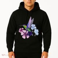 Hummingbird Colibri Snowcap Bird Flowers Tropical Summer Hoodie thumb 2