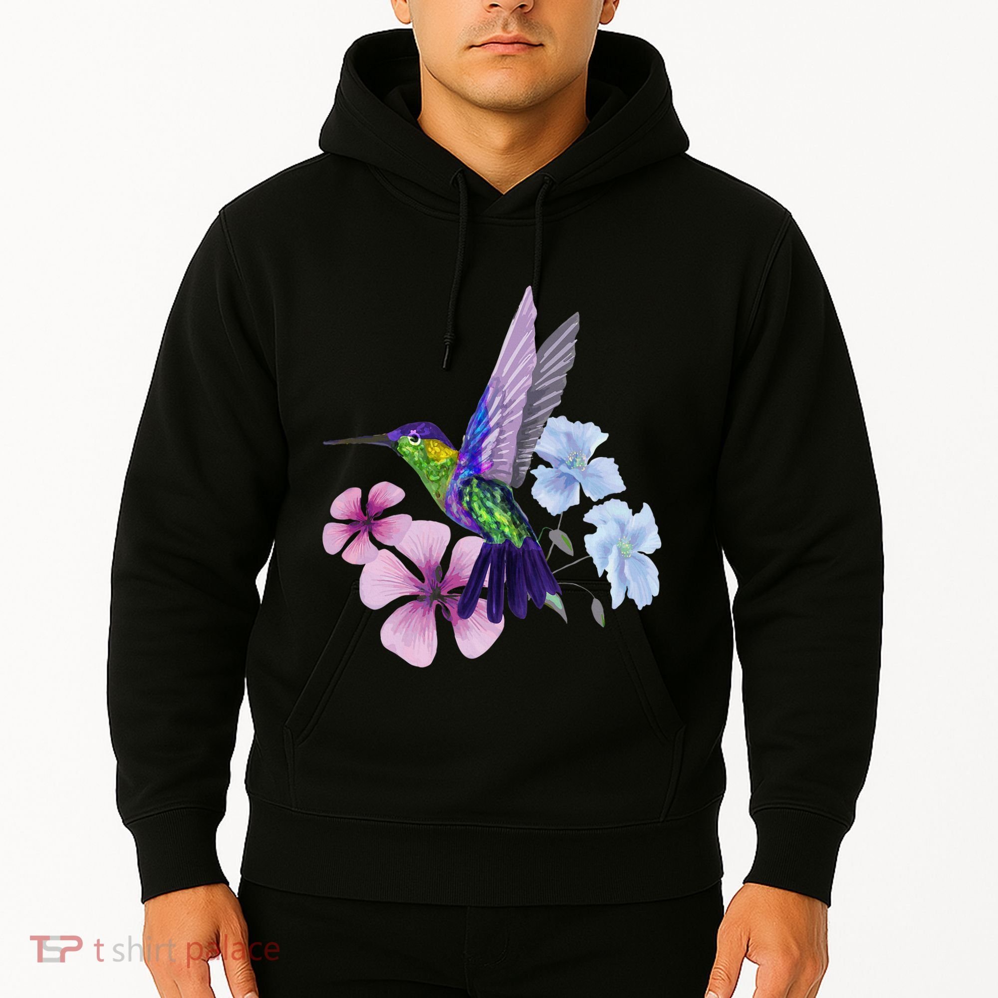 Hummingbird Colibri Snowcap Bird Flowers Tropical Summer Hoodie