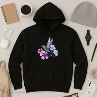 Hummingbird Colibri Snowcap Bird Flowers Tropical Summer Hoodie thumb 3