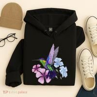 Hummingbird Colibri Snowcap Bird Flowers Tropical Summer Hoodie thumb 4